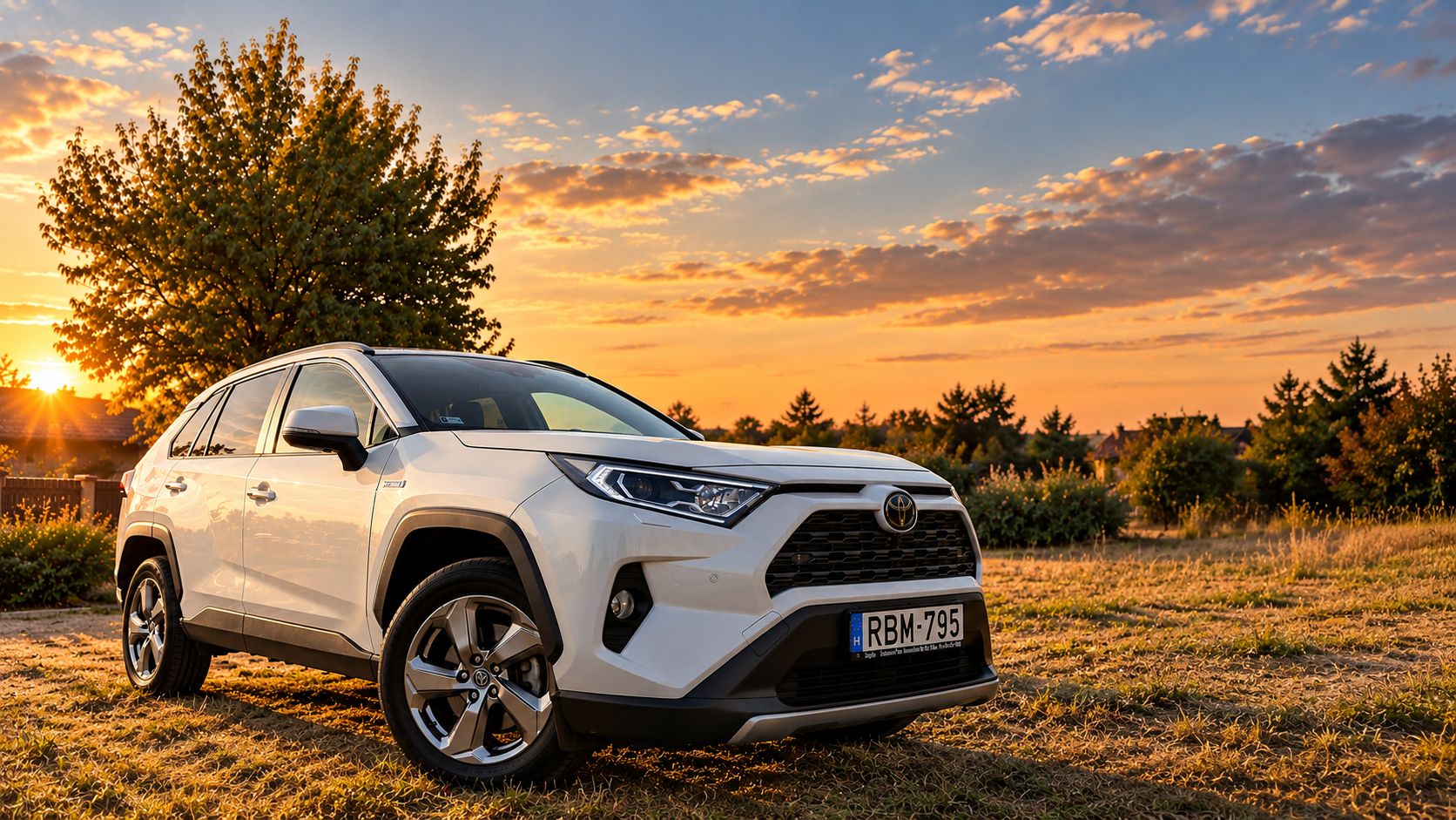 A fehér Toyota RAV4 Executive elölnézeti oldalképe